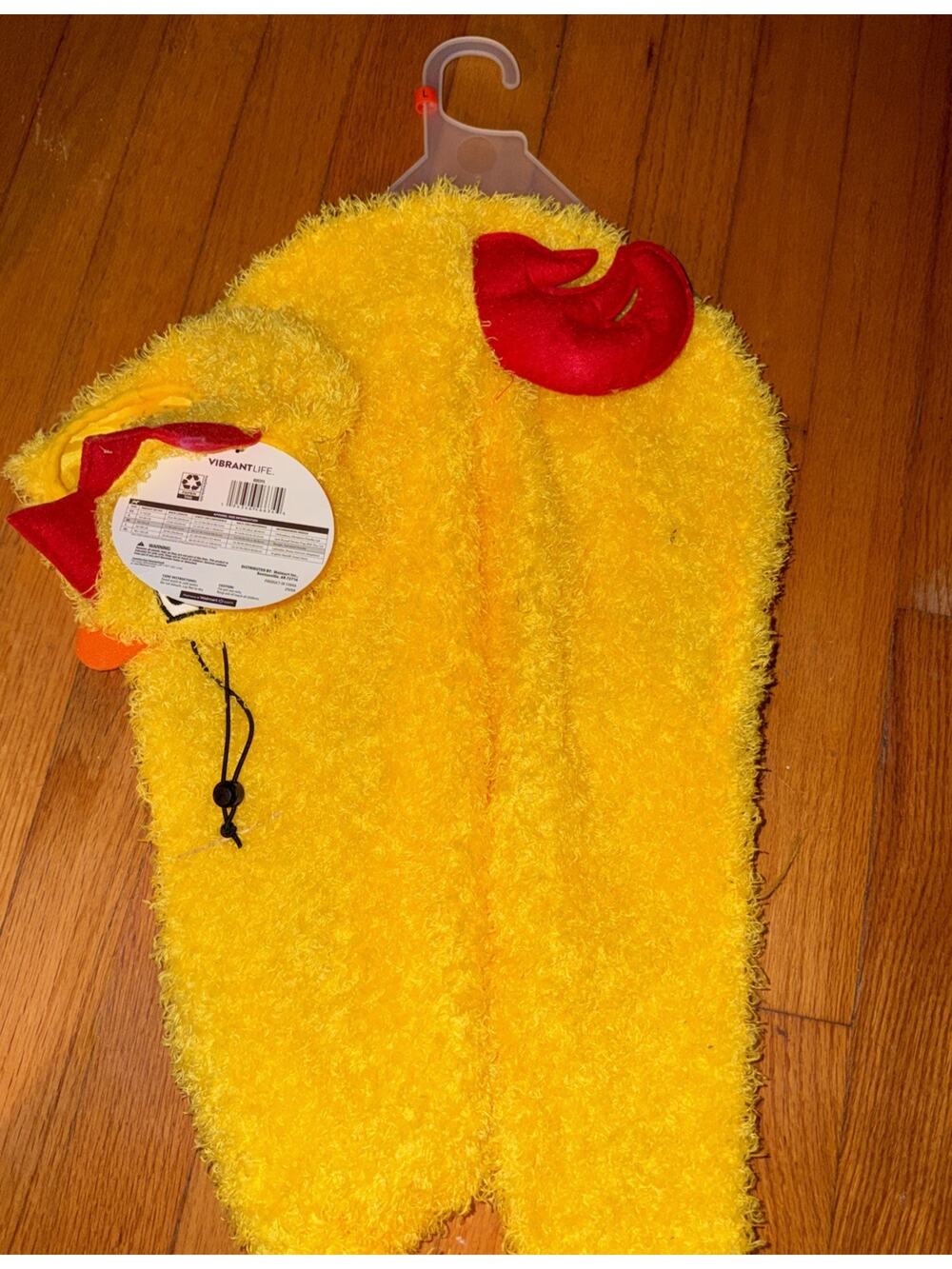 Vibrant Life Chicken Dog Costume Size Medium (20-50lbs) Halloween 2-Pc Yellow